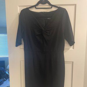 Banana Republic Cross Front Little Black Dress Size 12